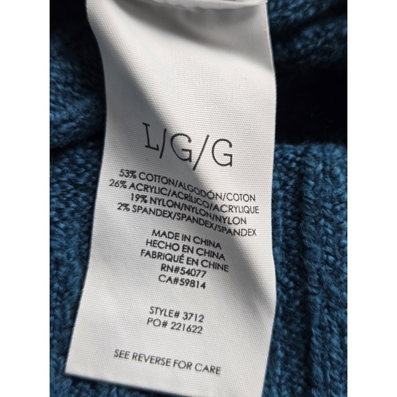 CABI Deco Button Front Cardigan V-Neck Teal Green  Blue L Layer Preppy - Picture 7 of 9